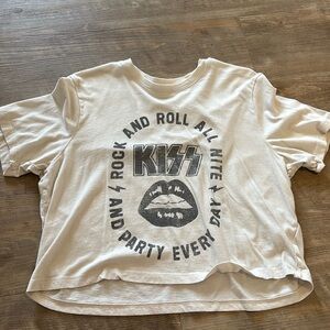 Abercrombie and Fitch cropped soft A&F collection KISS Women’s shirt